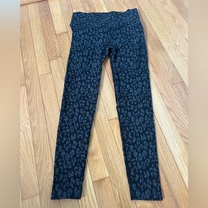 Women’s Stylish Black Leopard Print Leggings Size Large